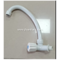 Gooseneck Swivel Faucet ABS White Sink Tap